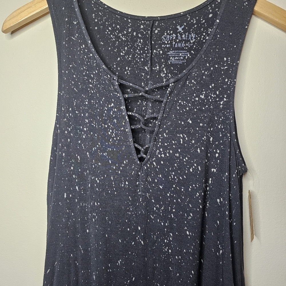 Soft & Sexy Tank Acid Wash V Neck Tank Size Small NWT - Picture 4 of 6